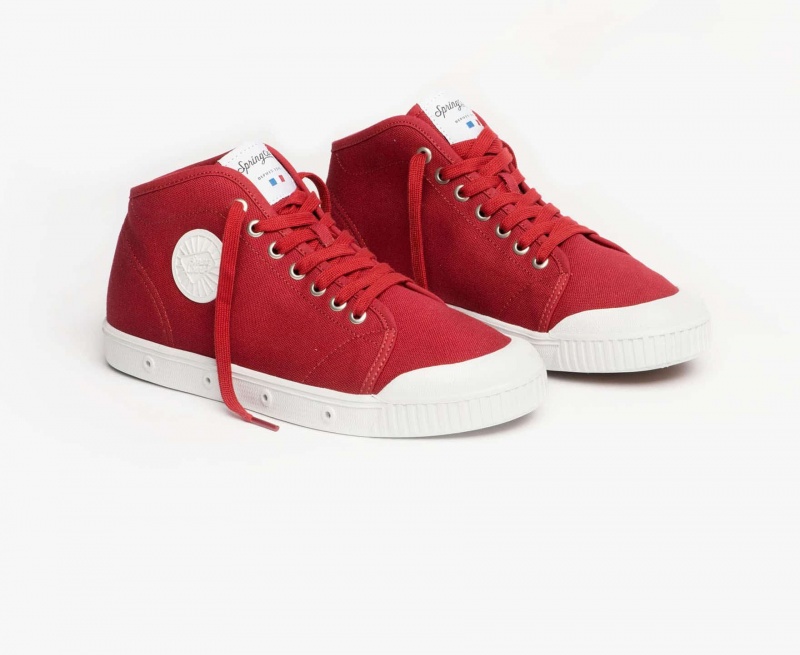 Basket Spring Court B2 Tela Rouge Homme | KDB-95467373